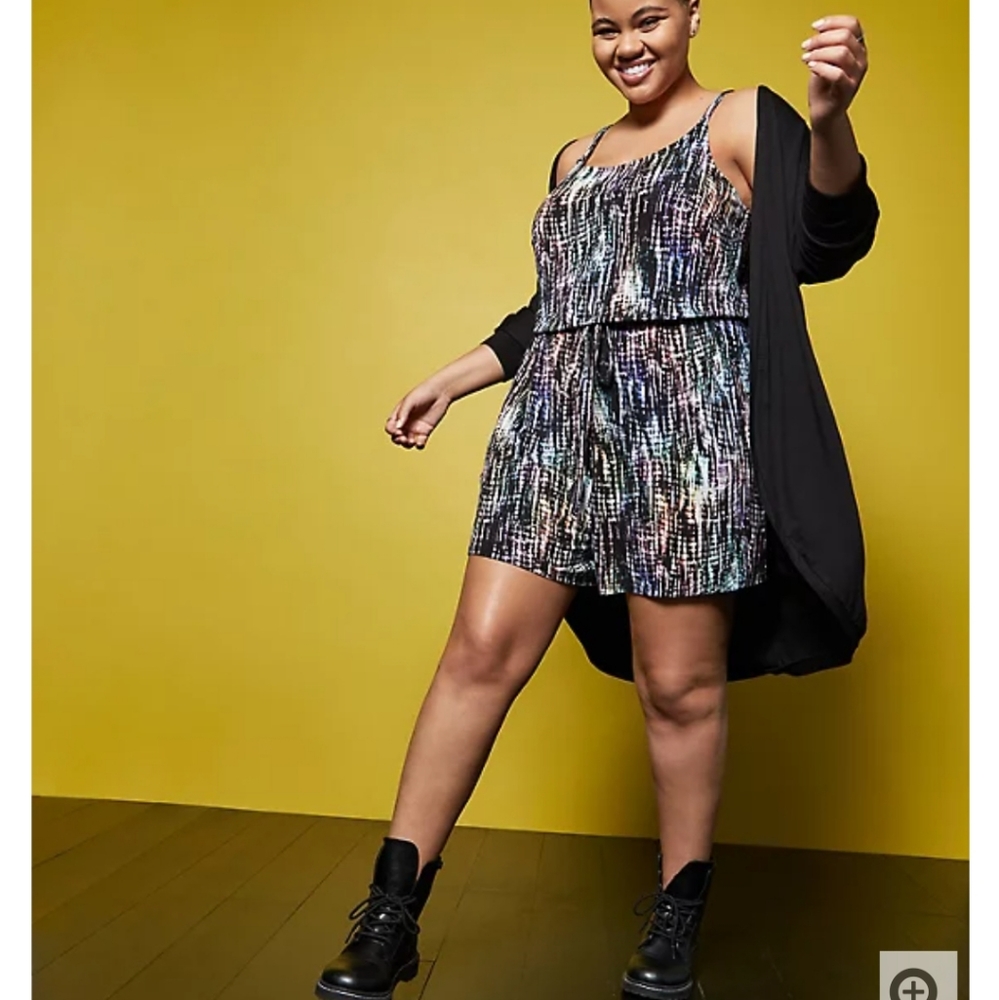 NWOT torrid multi color romper